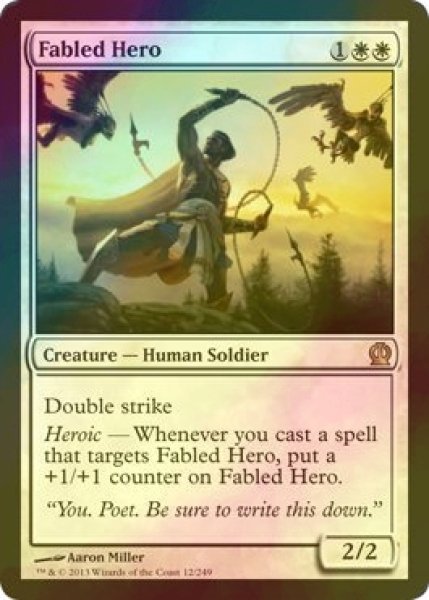 画像1: [FOIL] 威名の英雄/Fabled Hero 【英語版】 [THS-白R] (1)