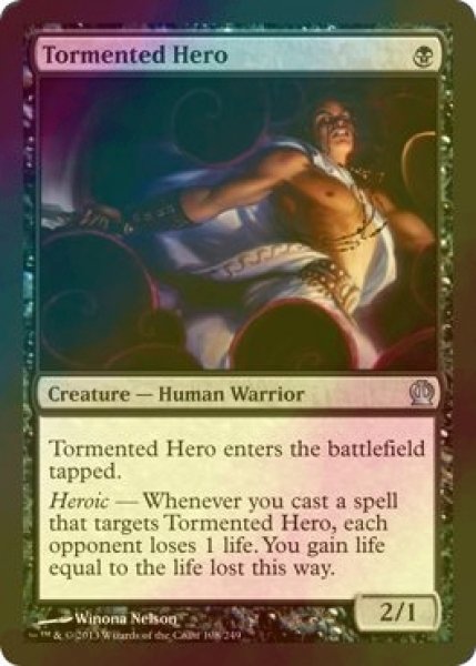 画像1: [FOIL] 苛まれし英雄/Tormented Hero 【英語版】 [THS-黒U] (1)