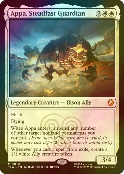 画像1: [FOIL] 不動の守護者、アッパ/Appa, Steadfast Guardian 【英語版】 [TLA-白MR] (1)