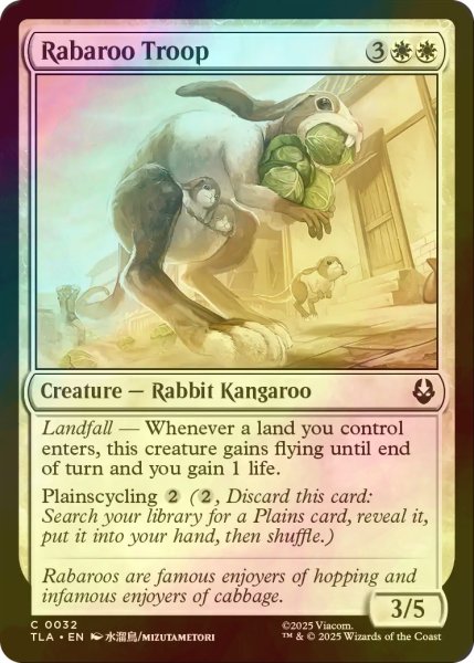 画像1: [FOIL] ウサギルーの群れ/Rabaroo Troop 【英語版】 [TLA-白C] (1)