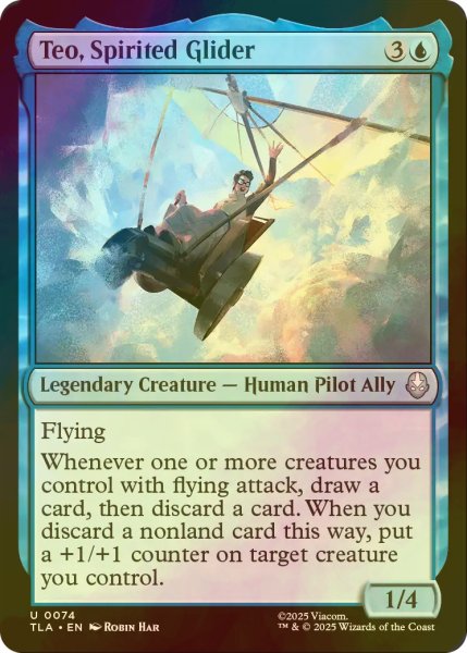 画像1: [FOIL] 元気なグライダー乗り、テオ/Teo, Spirited Glider 【英語版】 [TLA-青U] (1)