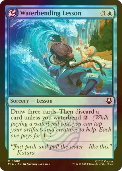 画像1: [FOIL] 水の技の修行/Waterbending Lesson 【英語版】 [TLA-青C] (1)