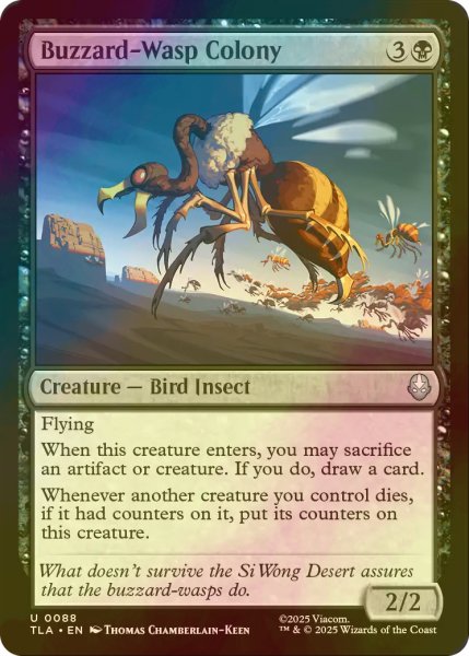 画像1: [FOIL] ハゲタカバチの巣/Buzzard-Wasp Colony 【英語版】 [TLA-黒U] (1)