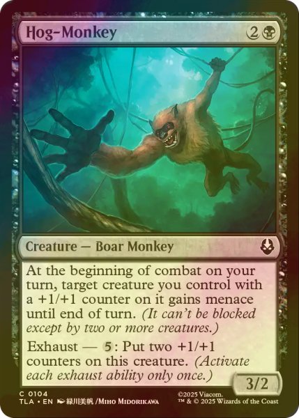 画像1: [FOIL] イノザル/Hog-Monkey 【英語版】 [TLA-黒C] (1)