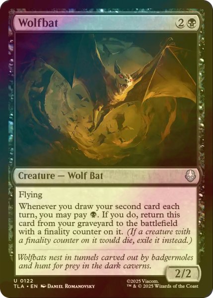 画像1: [FOIL] オオカミコウモリ/Wolfbat 【英語版】 [TLA-黒U] (1)