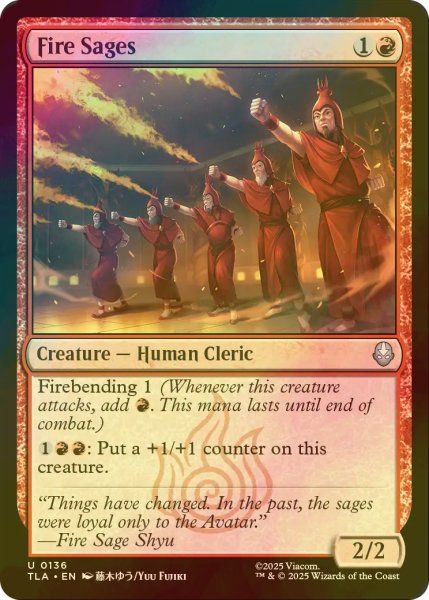 画像1: [FOIL] 火の賢者/Fire Sages 【英語版】 [TLA-赤U] (1)