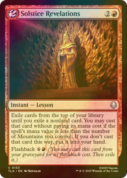 画像1: [FOIL] 冬至に明かされる秘密/Solstice Revelations 【英語版】 [TLA-赤U] (1)