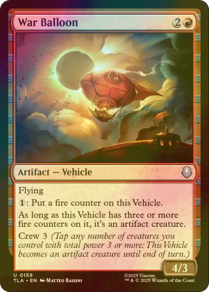 画像1: [FOIL] 戦気球/War Balloon 【英語版】 [TLA-赤U] (1)