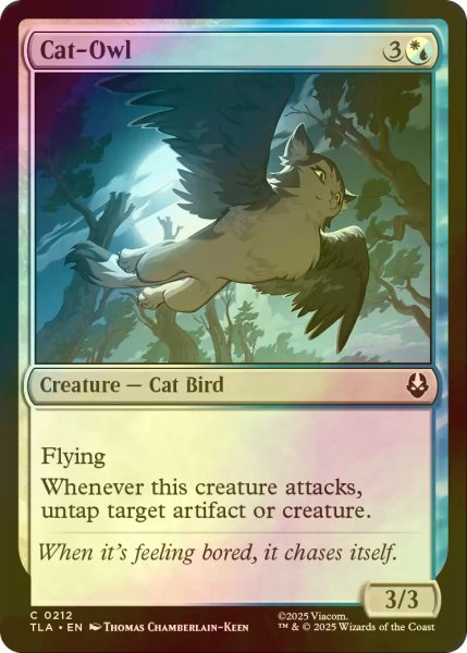 画像1: [FOIL] ネコフクロウ/Cat-Owl 【英語版】 [TLA-金C] (1)