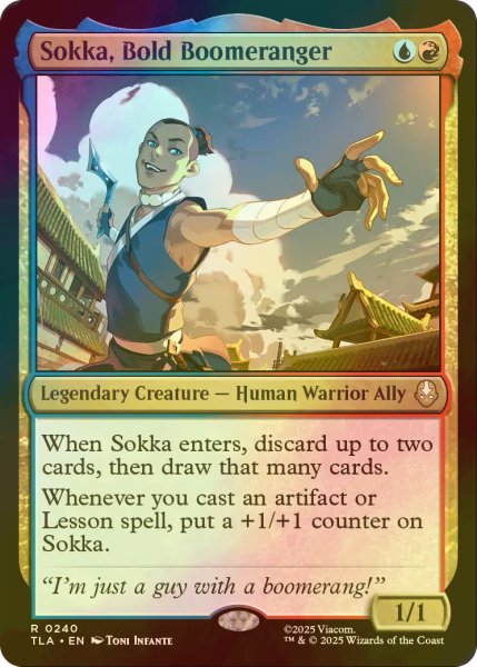 画像1: [FOIL] 勇敢なブーメラン使い、サカ/Sokka, Bold Boomeranger 【英語版】 [TLA-金R] (1)