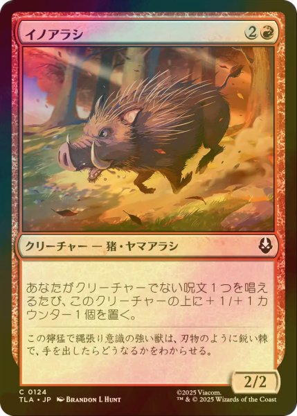 画像1: [FOIL] イノアラシ/Boar-q-pine 【日本語版】 [TLA-赤C] (1)