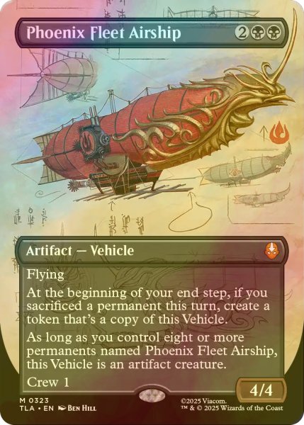 画像1: [FOIL] 不死鳥艦隊の飛行船/Phoenix Fleet Airship (全面アート版) 【英語版】 [TLA-黒MR] (1)