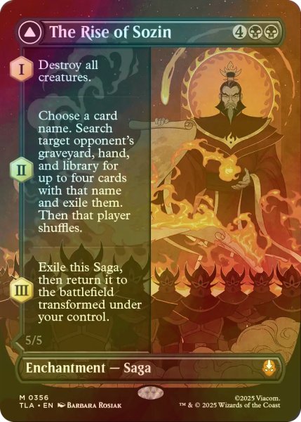 画像1: [FOIL] ソジンの台頭/The Rise of Sozin (全面アート版) 【英語版】 [TLA-黒MR] (1)
