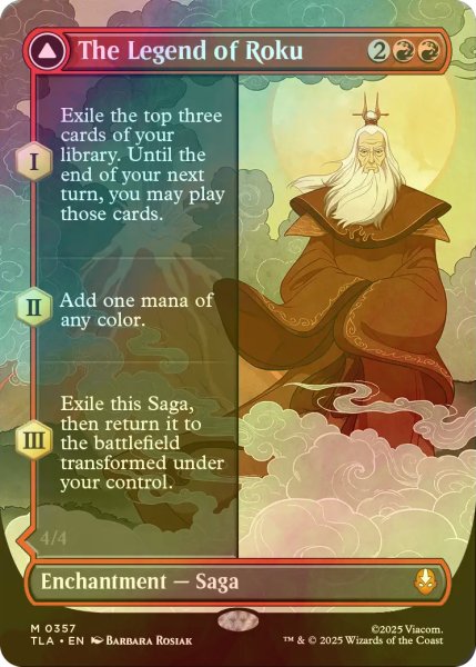 画像1: [FOIL] ロクの伝説/The Legend of Roku (全面アート版) 【英語版】 [TLA-赤MR] (1)