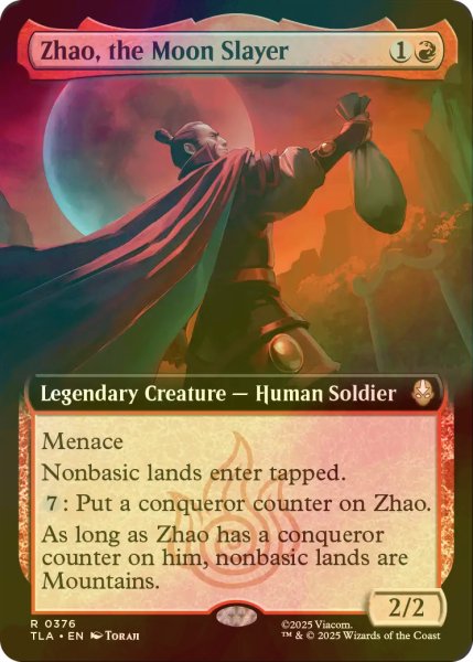 画像1: [FOIL] 月殺し、ジャオ/Zhao, the Moon Slayer (拡張アート版) 【英語版】 [TLA-赤R] (1)