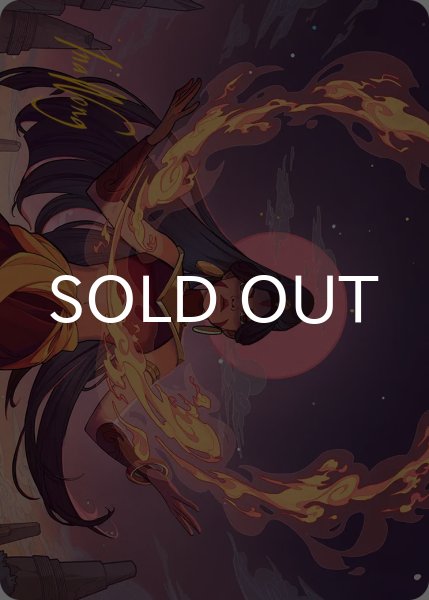 画像1: 火の技の学び手/Firebending Student No.044 (箔押し版) 【英語版】 [TLA-アート] (1)