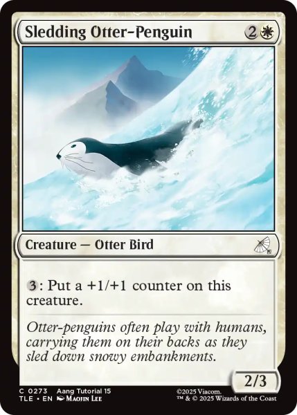 画像1: 滑るカワウソペンギン/Sledding Otter-Penguin 【英語版】 [TLE-白C] (1)