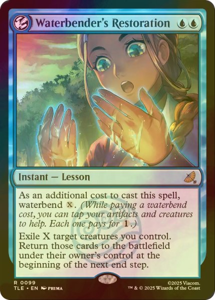 画像1: [FOIL] 水のベンダーの回復術/Waterbender's Restoration 【英語版】 [TLE-青R] (1)