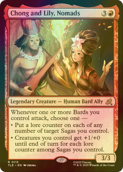 画像1: [FOIL] 放浪の民、チョンとリリィ/Chong and Lily, Nomads 【英語版】 [TLE-赤R] (1)