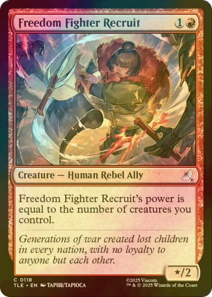 画像1: [FOIL] 自由の闘士の補充兵/Freedom Fighter Recruit 【英語版】 [TLE-赤C] (1)