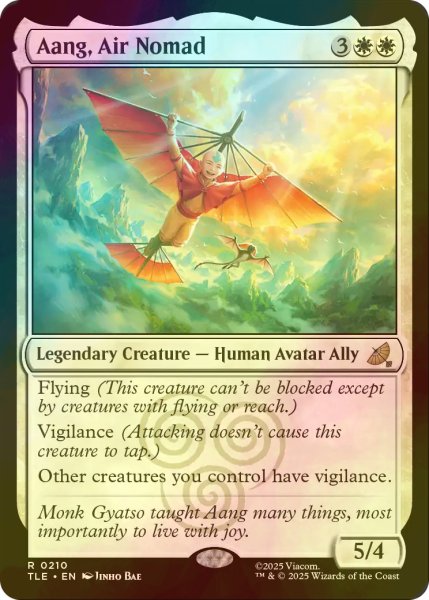 画像1: [FOIL] 気の民、アン/Aang, Air Nomad 【英語版】 [TLE-白R] (1)