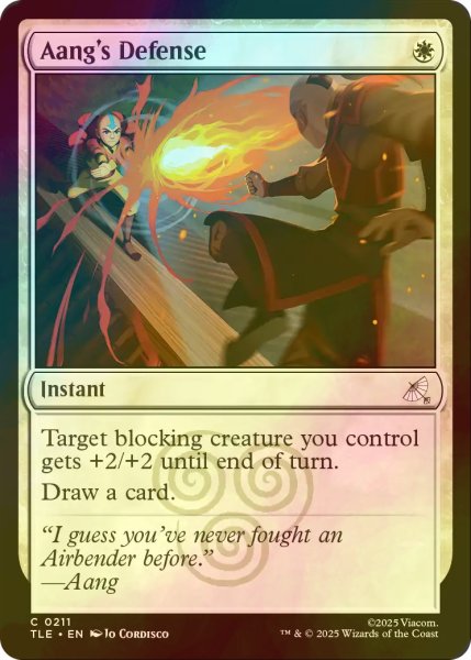 画像1: [FOIL] アンの守勢/Aang's Defense 【英語版】 [TLE-白C] (1)