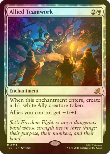 画像1: [FOIL] 息の合ったチームワーク/Allied Teamwork 【英語版】 [TLE-白R] (1)