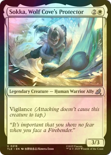 画像1: [FOIL] 狼湾の守護者、サカ/Sokka, Wolf Cove's Protector 【英語版】 [TLE-白U] (1)