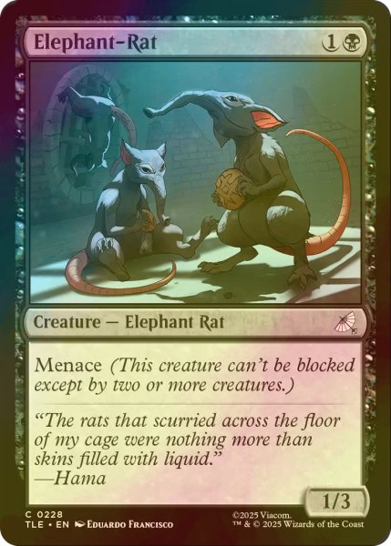 画像1: [FOIL] ゾウネズミ/Elephant-Rat 【英語版】 [TLE-黒C] (1)