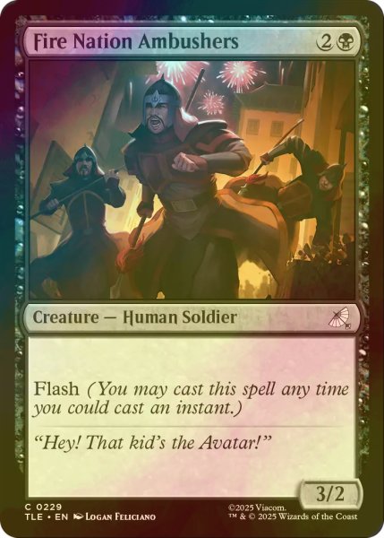 画像1: [FOIL] 火の国の伏兵/Fire Nation Ambushers 【英語版】 [TLE-黒C] (1)