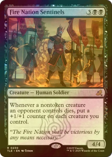 画像1: [FOIL] 火の国の哨兵/Fire Nation Sentinels 【英語版】 [TLE-黒R] (1)