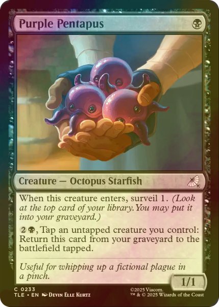 画像1: [FOIL] ムラサキヒトデダコ/Purple Pentapus 【英語版】 [TLE-黒C] (1)