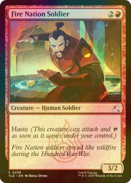 画像1: [FOIL] 火の国の兵士/Fire Nation Soldier 【英語版】 [TLE-赤C] (1)