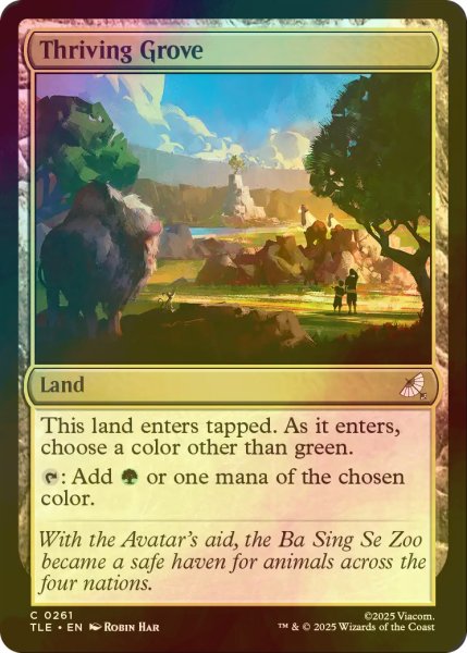 画像1: [FOIL] 興隆する木立/Thriving Grove 【英語版】 [TLE-土地C] (1)