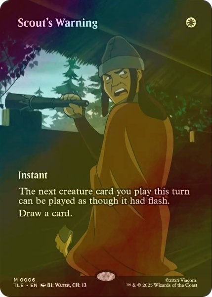 画像1: [FOIL] 斥候の警告/Scout's Warning (全面アート版) 【英語版】 [TLE-白MR] (1)