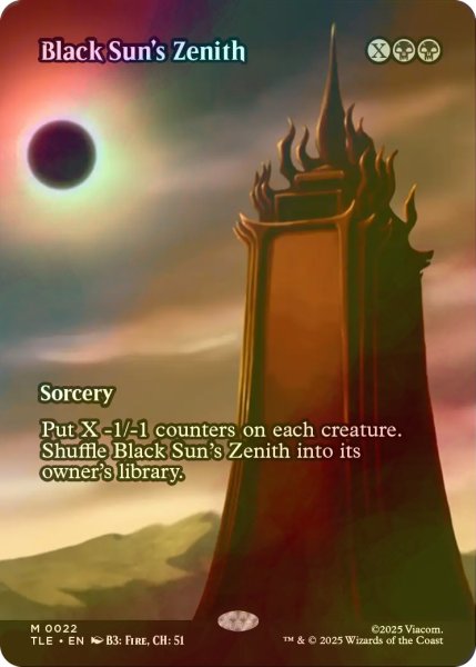 画像1: [FOIL] 黒の太陽の頂点/Black Sun's Zenith (全面アート版) 【英語版】 [TLE-黒MR] (1)
