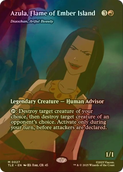 画像1: [FOIL] エンバー島の情熱、アズーラ/Azula, Flame of Ember Island (全面アート版) 【英語版】 [TLE-赤MR] (1)