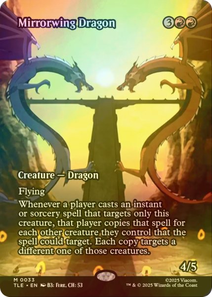 画像1: [FOIL] 鏡翼のドラゴン/Mirrorwing Dragon (全面アート版) 【英語版】 [TLE-赤MR] (1)