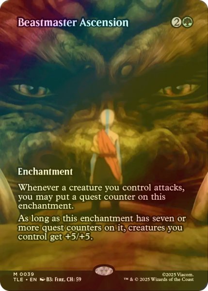 画像1: [FOIL] 獣使いの昇天/Beastmaster Ascension (全面アート版) 【英語版】 [TLE-緑MR] (1)