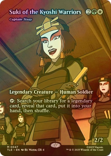 画像1: [FOIL] キヨシの戦士長、スキ/Suki of the Kyoshi Warriors (全面アート版) 【英語版】 [TLE-金MR] (1)