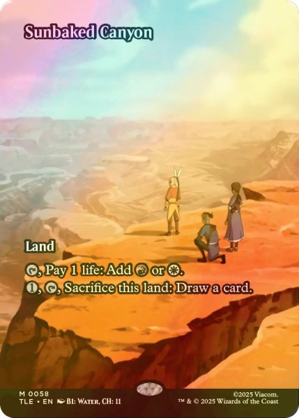 画像1: [FOIL] 灼陽大峡谷/Sunbaked Canyon (全面アート版) 【英語版】 [TLE-土地MR] (1)
