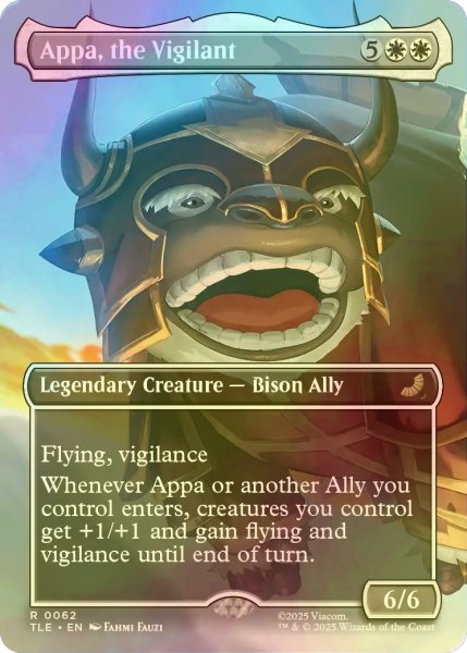 画像1: [FOIL] 用心深い獣、アッパ/Appa, the Vigilant (全面アート版) 【英語版】 [TLE-白R] (1)