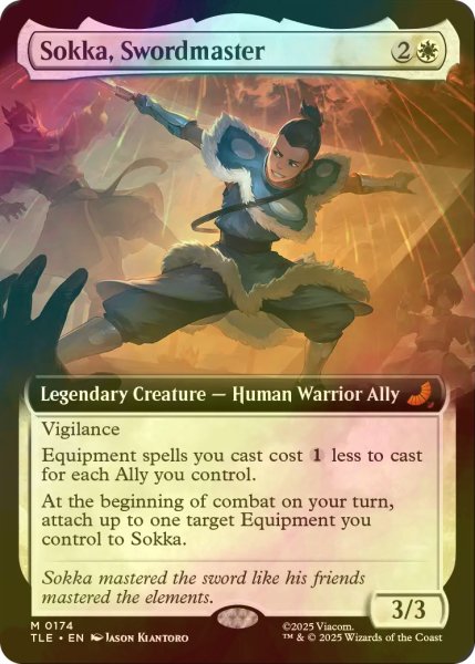 画像1: [FOIL] 剣豪、サカ/Sokka, Swordmaster (拡張アート版) 【英語版】 [TLE-白MR] (1)