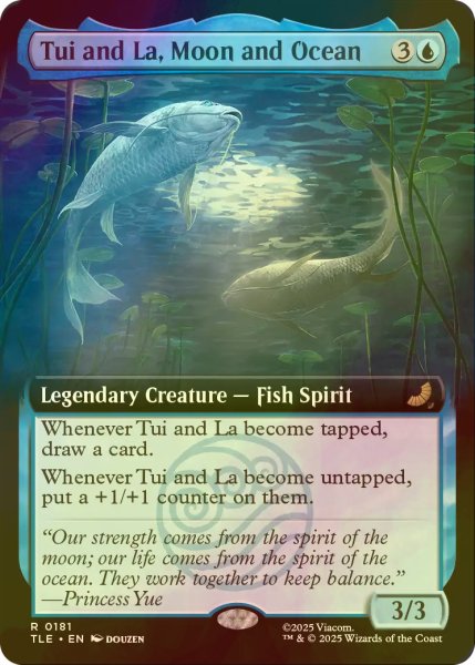 画像1: [FOIL] 月と海のトゥイーとラー/Tui and La, Moon and Ocean (拡張アート版) 【英語版】 [TLE-青R] (1)
