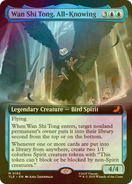 画像1: [FOIL] 全知なる者、ワン・シー・トン/Wan Shi Tong, All-Knowing (拡張アート版) 【英語版】 [TLE-青MR] (1)