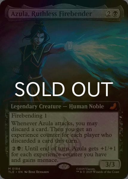 画像1: [FOIL] 冷酷なる火のベンダー、アズーラ/Azula, Ruthless Firebender (拡張アート版) 【英語版】 [TLE-黒MR] (1)