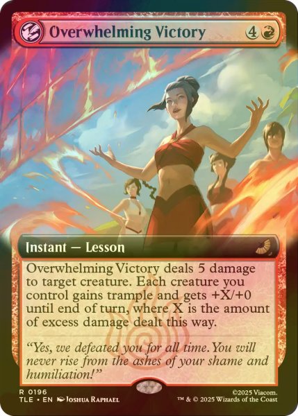 画像1: [FOIL] 圧倒的勝利/Overwhelming Victory (拡張アート版) 【英語版】 [TLE-赤R] (1)