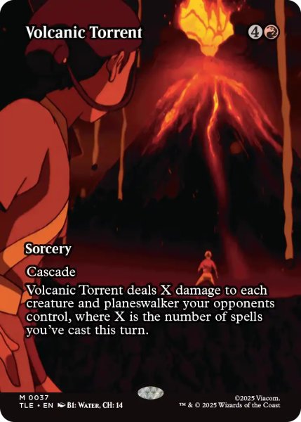 画像1: 火山の奔流/Volcanic Torrent (全面アート版) 【英語版】 [TLE-赤MR] (1)