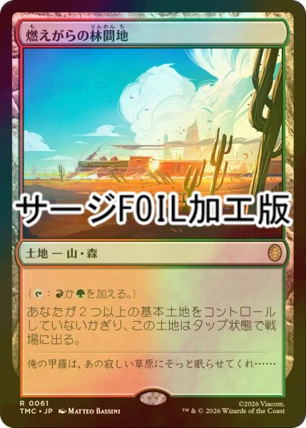 画像1: [FOIL] 燃えがらの林間地/Cinder Glade (サージ仕様) 【日本語版】 [TMC-土地R] (1)