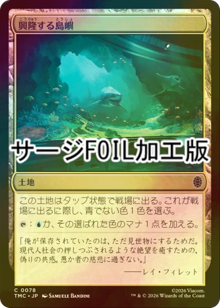 画像1: [FOIL] 興隆する島嶼/Thriving Isle (サージ仕様) 【日本語版】 [TMC-土地C] (1)